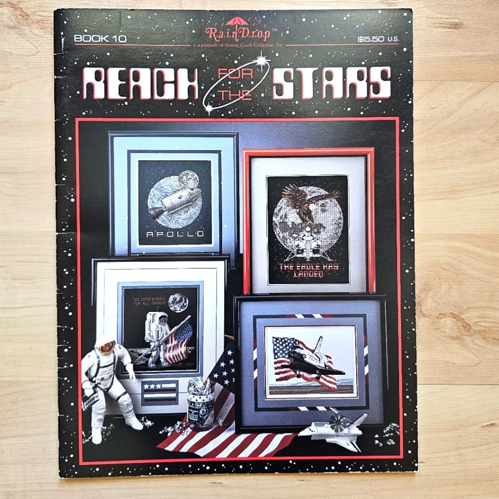 Leaflet Cross Stitch Rain Drop Stoney Creek "Reach for the Stars"